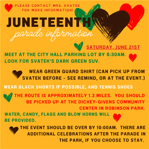 Juneteenth Guard Info